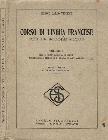 Corso di lingua francese vol. I - copertina