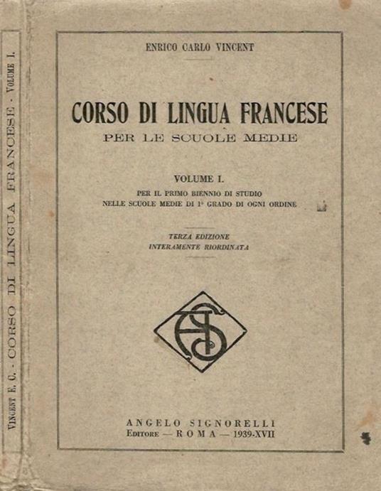 Corso di lingua francese vol. I - copertina