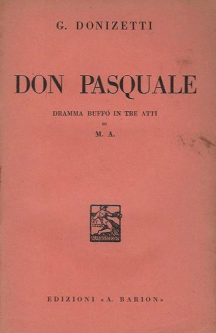 Don Pasquale - Gaetano Donizetti - copertina