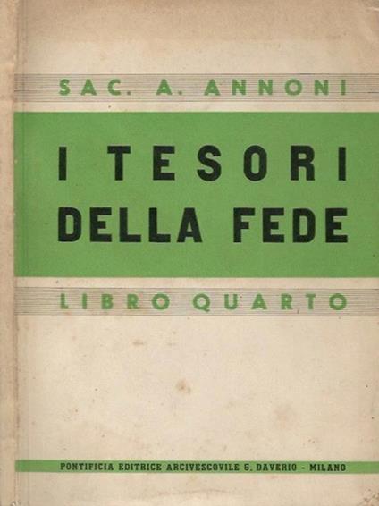 I tesori della fede - copertina