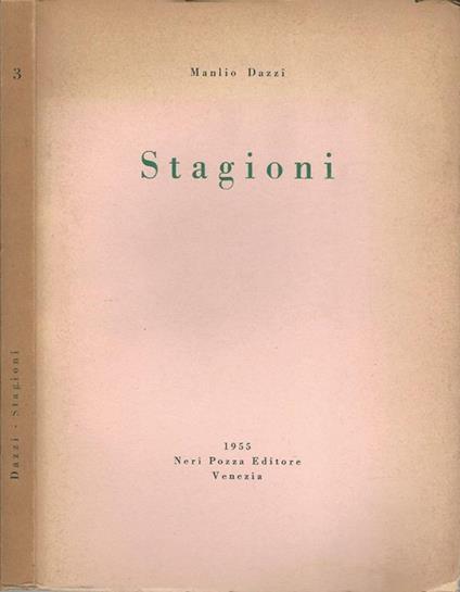 Stagioni - Manlio Dazzi - copertina