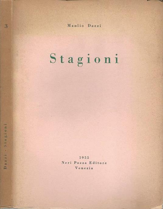 Stagioni - Manlio Dazzi - copertina