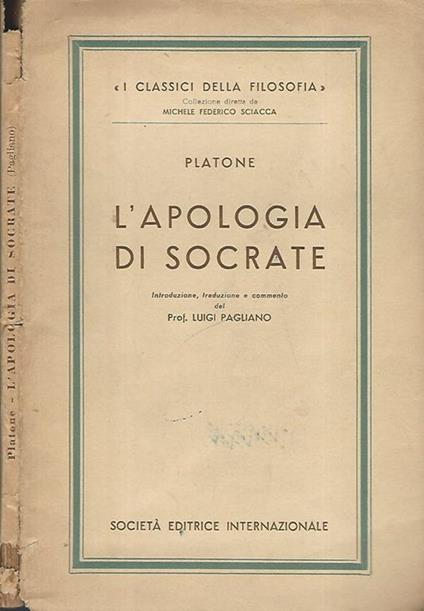 L' apologia di Socrate - Platone - copertina