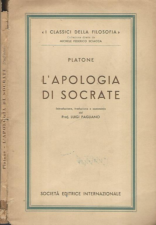 L' apologia di Socrate - Platone - copertina