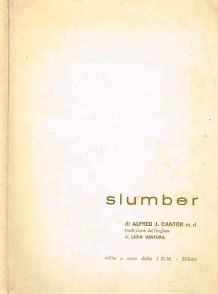 Slumber - Alfred J.Cantor - copertina