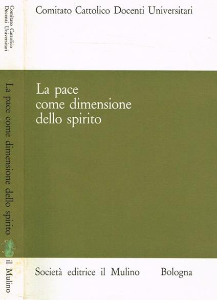 La pace come dimensione dello spirito - copertina