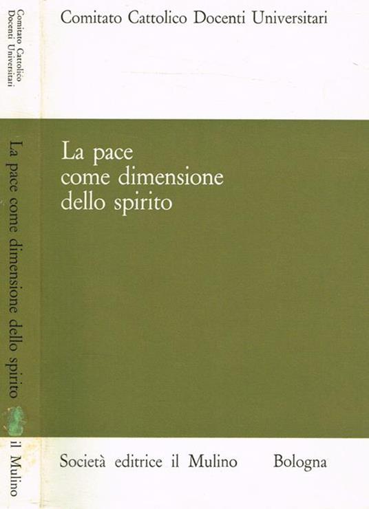 La pace come dimensione dello spirito - copertina