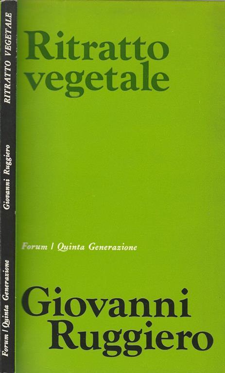 Ritratto vegetale - Giovanni Ruggiero - copertina