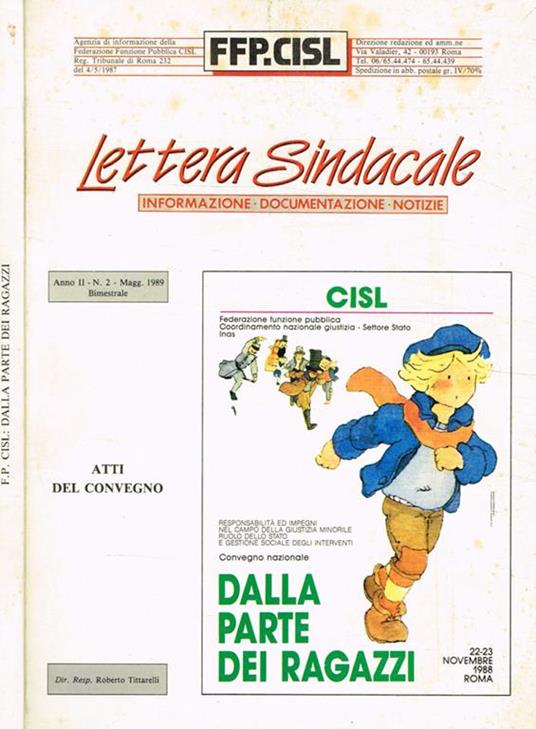Lettera Sindacale. Anno II n.2. Dalla parte dei ragazzi - copertina