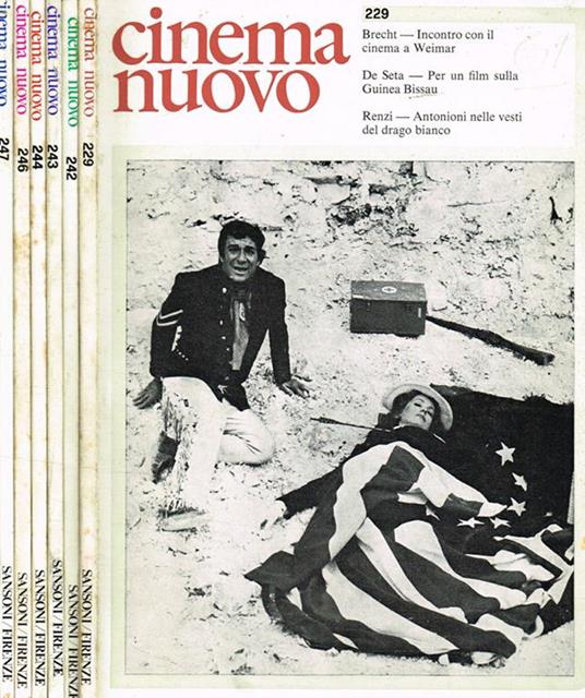 Cinema nuovo. Rassegna bimestrale di cultura n.229 242 243 244 246 247 - Guido Aristarco - copertina
