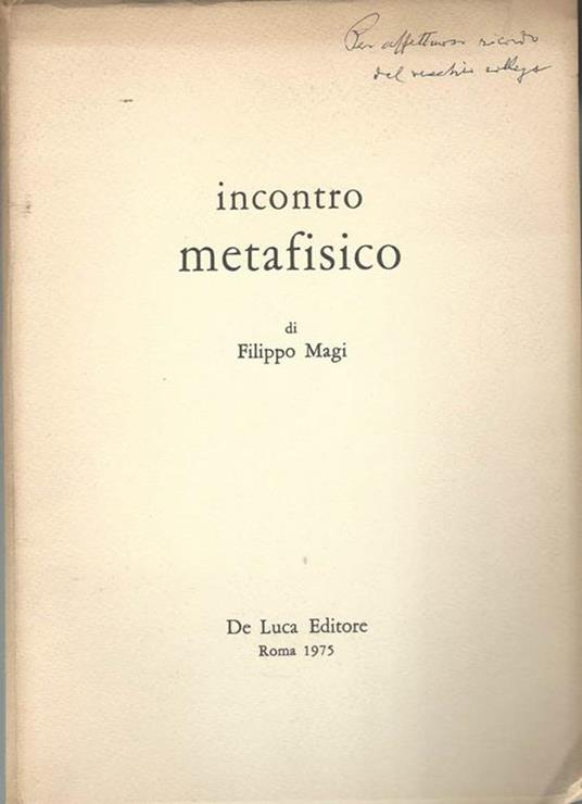 Incontro metafisico - Filippo Magi - copertina