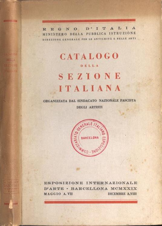 Catalogo della sezione italiana - copertina