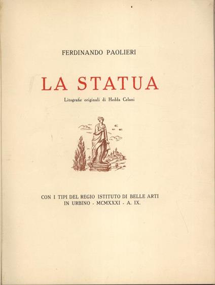 La statua - Ferdinando Paolieri - copertina