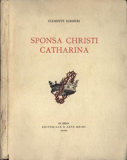 Sponsa Christi Catharina - Clemente Barbieri - copertina