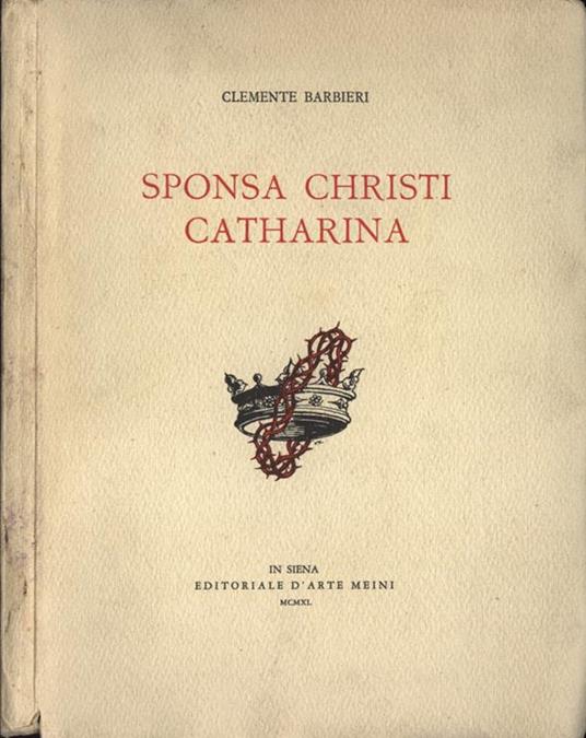 Sponsa Christi Catharina - Clemente Barbieri - copertina