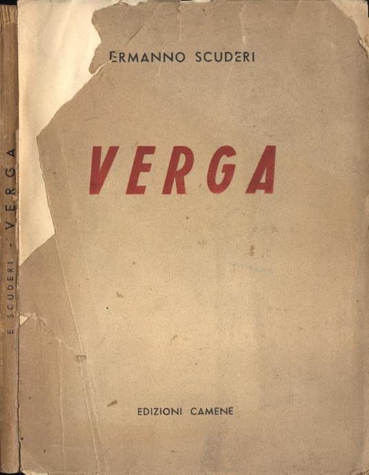Verga - Ermanno Scuderi - copertina