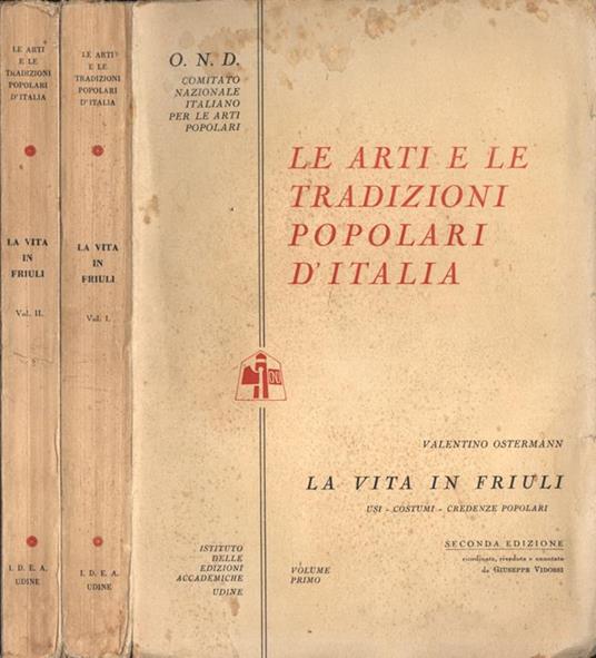 Le arti e le tradizioni popolari d' Italia Vol. I - II - copertina
