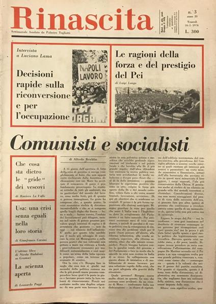 Rinascita ( anno 33. 1976) - copertina