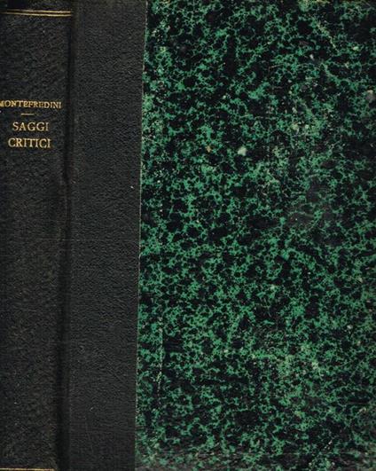 Studi critici - Francesco Montefredini - copertina