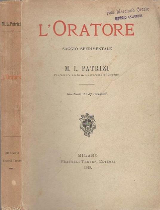 L' Oratore - copertina