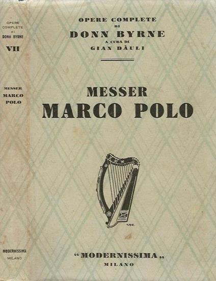 Messer Marco Polo - Donn Byrne - copertina