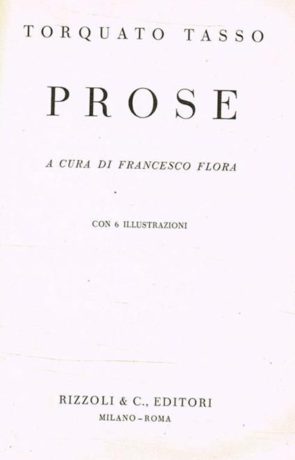 Prose - Torquato Tasso - copertina