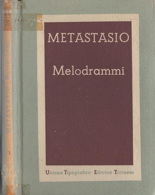 Melodrami - Pietro Metastasio - copertina