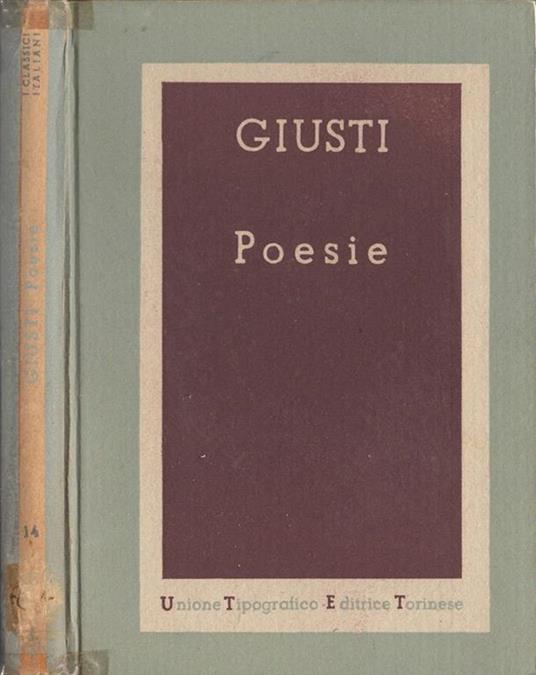 Poesia - Giuseppe Giusti - copertina