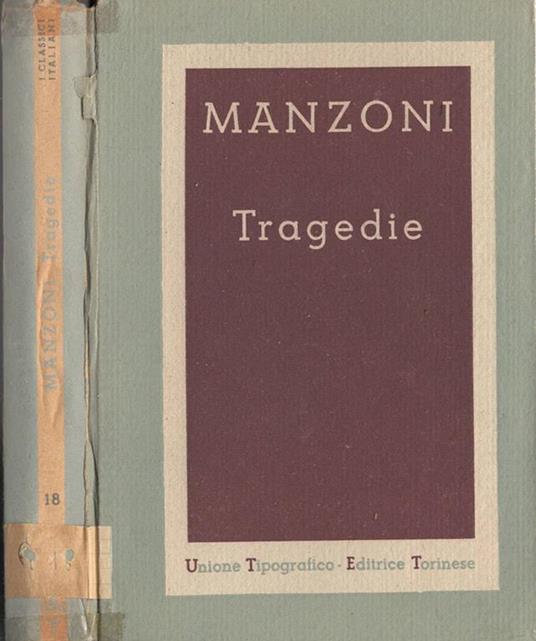 Tragedie - Alessandro Manzoni - copertina