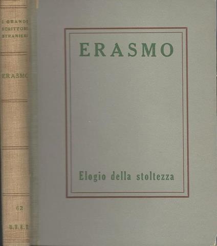 Elogio della stoltezza - Erasmo da Rotterdam - copertina
