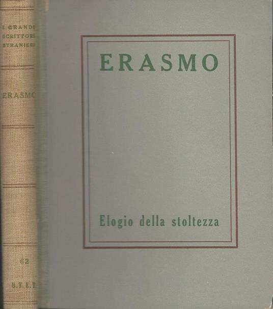 Elogio della stoltezza - Erasmo da Rotterdam - copertina