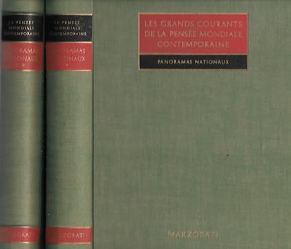 Les grands courants de la pensée mondiale contemporaine. Panoramas nationaux - copertina