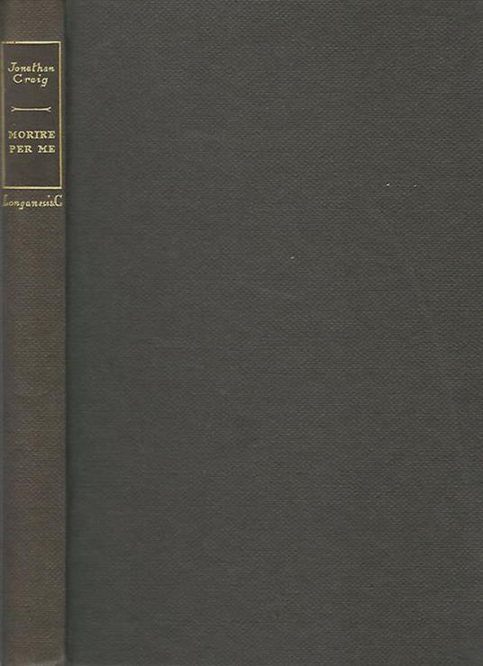 Morire per me - Jonathan Craig - copertina