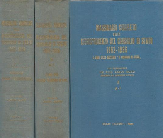 Massimario completo della giurisprudenza del Consiglio di Stato 1962-1966 - Scotto Ignazio - copertina