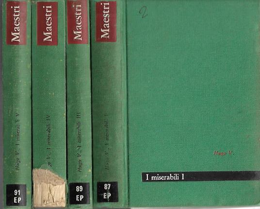 I miserabili Vol. I, III, IV, V - Victor Hugo - copertina