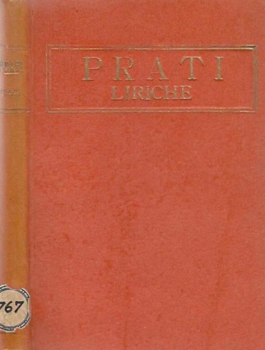 Liriche - Giovanni Prati - copertina