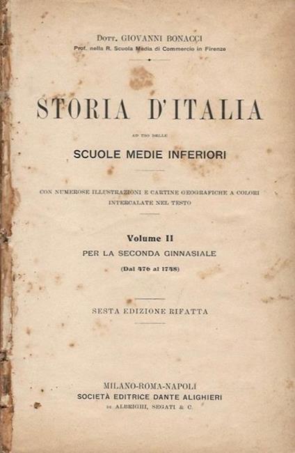 Storia D'Italia - copertina