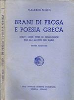 Brani di Prosa e Poesia Greca. Scelti Come Temi di Traduzione per gli Alunni del Liceo