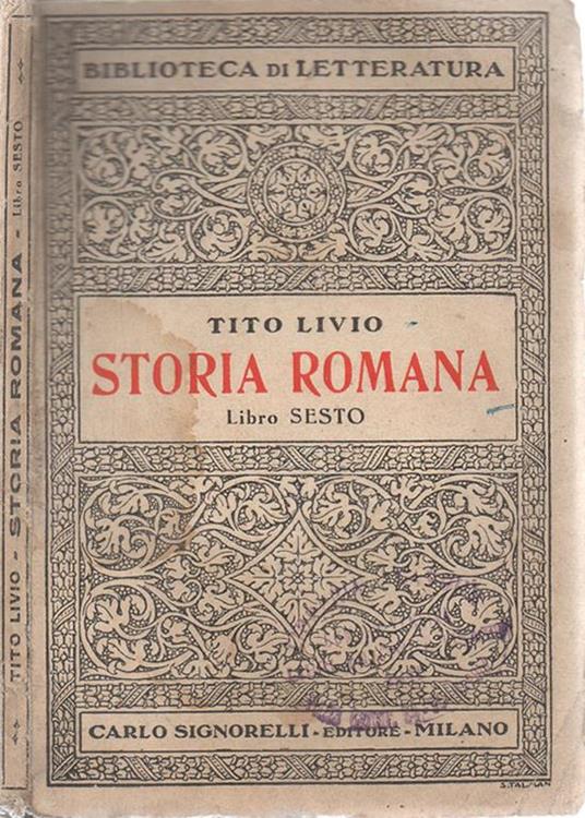 Storia romana - copertina