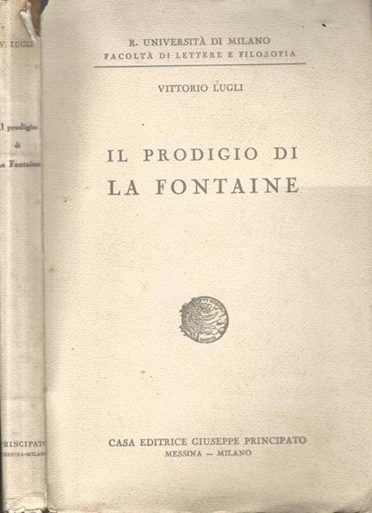 Il prodigio di La Fontaine - Vittorio Lugli - copertina