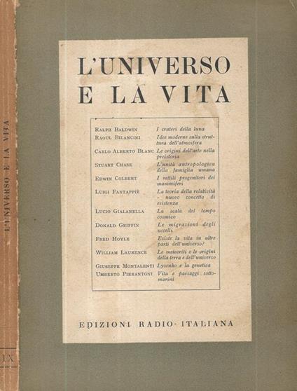 L' universo e la vita - copertina