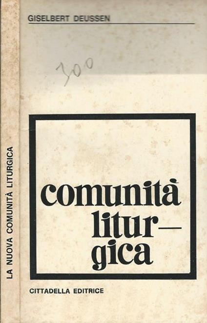 Comunità liturgica - Giselbert Deussen - copertina