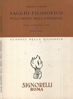Saggio filosofico sulla critica della conoscenza. Estratti, con Introduzione e Note di Carmelo Librizzi