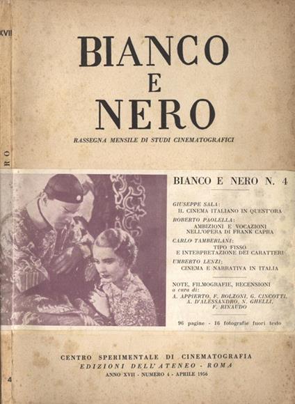 Bianco e Nero Anno XVII n. 4 - copertina