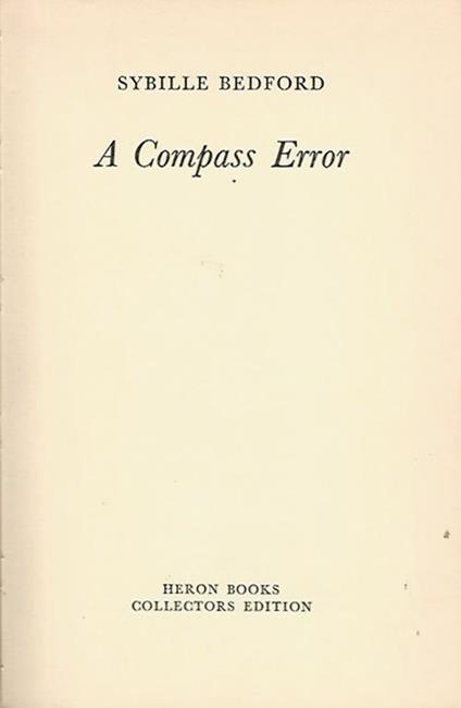 A Compass Error - Sybille Bedford - copertina