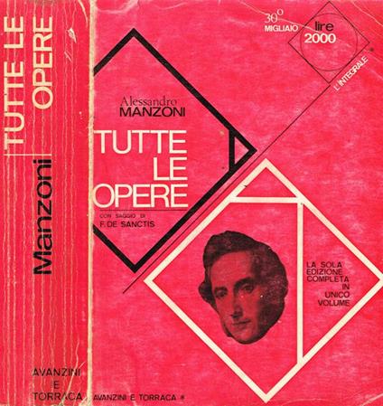 Tutte le opere - Alessandro Manzoni - copertina