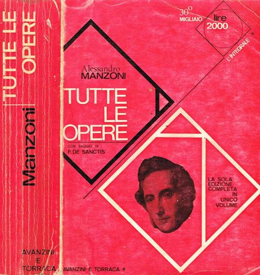 Tutte le opere - Alessandro Manzoni - copertina