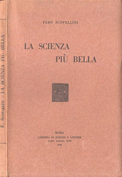 La scienza più bella - Febo Scopelliti - copertina