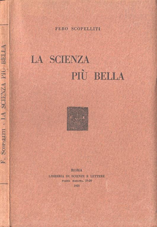La scienza più bella - Febo Scopelliti - copertina