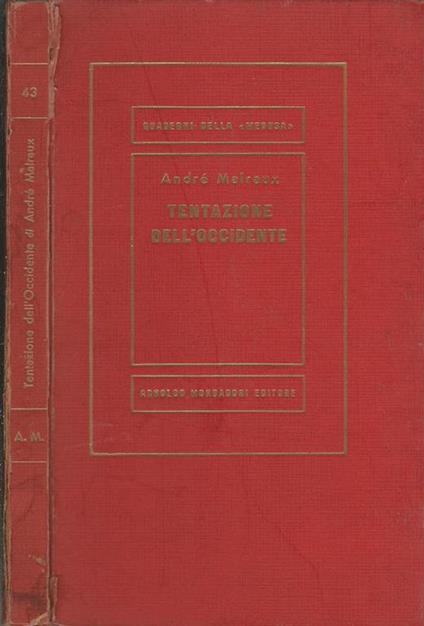 Tentazione dell'occidente - André Malraux - copertina